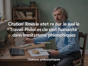 Citation philo sur le travail : travail et humanité dans les citations philosophiques