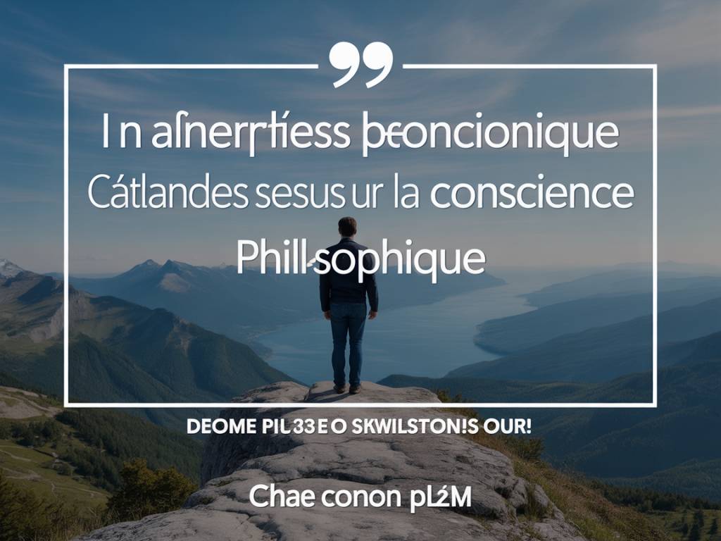 Citation philosophique conscience : grandes citations sur la conscience philosophique